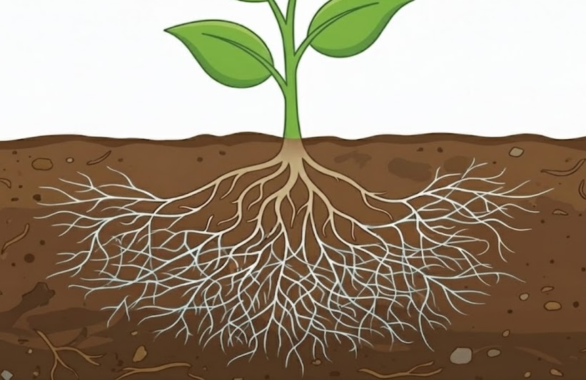 Samenwerking tussen wortels en schimmels