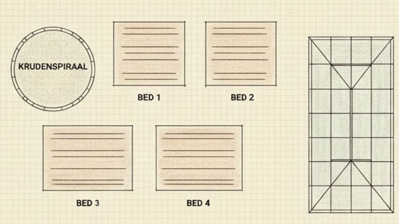 Overzicht van een moestuinplan