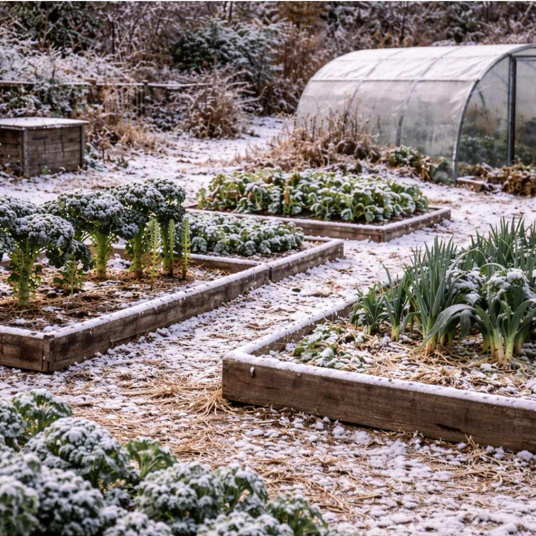 Winter in de moestuin