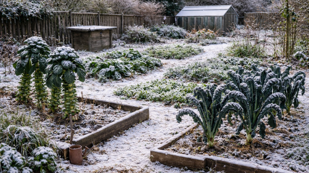 Wintermoestuin met bladgewassen